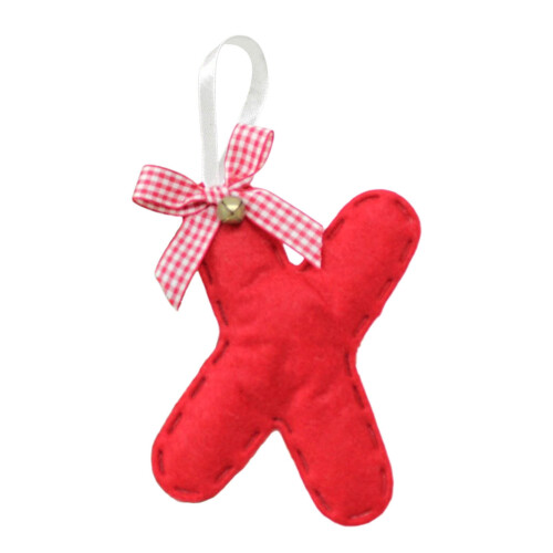 Christmas Tree Pendant Decoration 4.7 Inch Red 1
