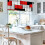 Kitchen Curtains Set Red Black Grey 36 inch Rod Pocket 5