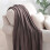 Navy knitted throw blanket 60 x 80 inches 2