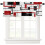 Abstract Geometric Square Curtain Black Red 1-Pack 2