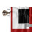 Abstract Geometric Square Curtain Black Red 1-Pack 6