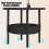 European-style bedside table black 48x40x40cm 8