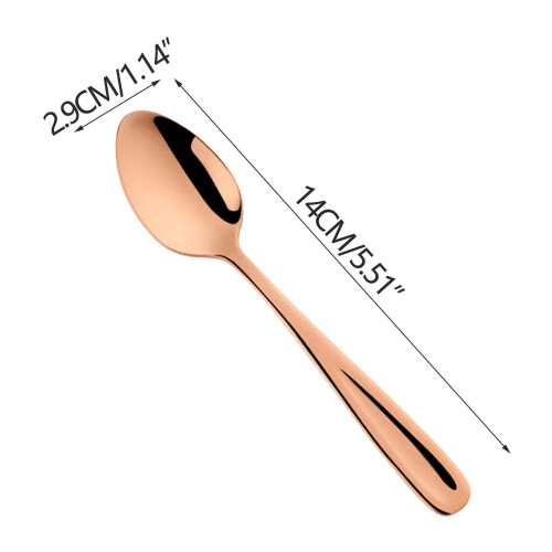 Mini stainless steel colored teaspoons 6 pcs 1
