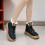 Women's Snow Boots Black Size 8 Breathable Speed Laces 6