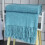 Knitted Throw Blanket with Tassels Bubble Texture 50x60 5