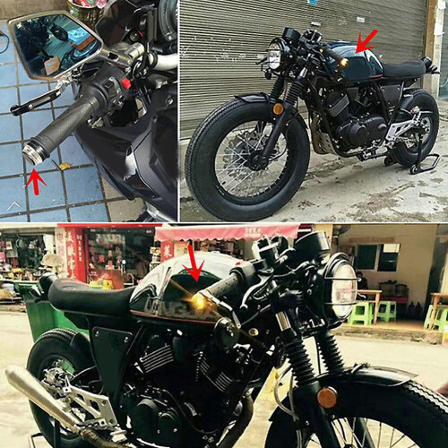 Motorcycle LED Handlebar Turn Signal Lights 2 pcs 1