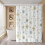 White waterproof plastic shower curtain with fish and blue 4