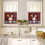 Chef Kitchen Curtain Set Buffalo Check 3-Pc 52x18 Inch 4