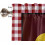 Chef Kitchen Curtain Set Buffalo Check 3-Pc 52x18 Inch 5