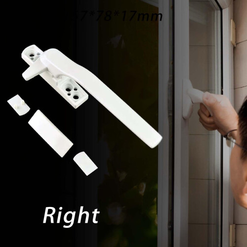 Casement Locking Handle White Metal Right-Side Slider Window 1