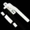 Casement Locking Handle White Metal Right-Side Slider Window 3