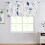 Kitchen Curtain Valance Light Filtering Blossom Print 52"W 2