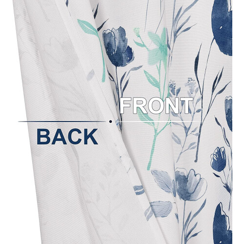 Kitchen Curtain Valance Light Filtering Blossom Print 52"W 2