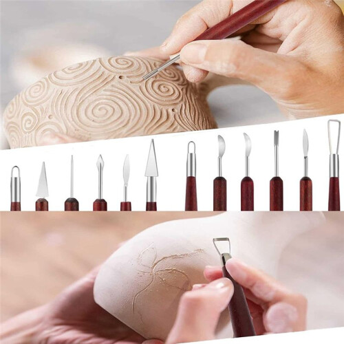 Clay Sculpting Tools,23Pcs Pottery Tools Kit, Polymer Clay Tools,Pottery Ribs, Air Dry Clay Tools for Sculpting 2