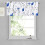 Flower Print Kitchen Curtain Valance Blue 52W x 18L 1 Panel 2