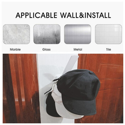 Hat Racks for Baseball Caps, Acrylic Hat Organizer for Baseball Cap, Hat Holder Storage Organizer White 2