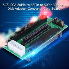 2X SCSI SCA 80 PIN auf 68 50 PIN SCSI Adapter SCA 80 PIN auf SCSI 68 IDE 50 Festplattenadapter Konverterkarte