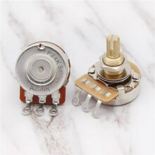 4PCS Guitar Potentiometers - 500K,Short Shaft Options,Fine 24-Spline Brass Shaft,Ideal for Guitar Customization 500K