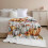 Flannel Fleece Throw Blanket Orange Maple Leaf Design 3
