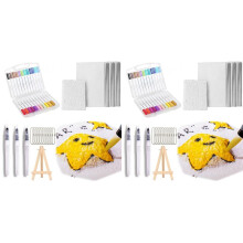 2 Satz Magische Puffy-Farbe, Magischer 3D-Zeichenschwamm auf Leinwand, Malset mit Schaumstruktur, Malset mit Puffy-Popcorn-Zeichenstruktur