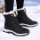 Women's Snow Boots Black Wide Width Size 8 Shearling-Lined 6