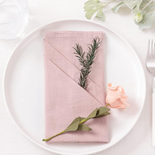 Light Pink Cotton Napkins 30x30cm 8-Pack 1