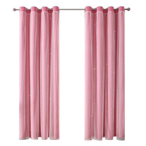 Purple Blackout Curtains Polyester 100x130cm Grommet Top 2
