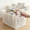 White Plastic Laundry Basket with Silver Handle 2-Bushel 4