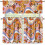 Boho Flower Kitchen Curtains Set Rod Pocket 3-Piece 4