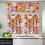 Boho Flower Kitchen Curtains Set Rod Pocket 3-Piece 5