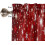 Christmas curtain valance red snowflake tree design 54x18 5