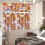 Boho Flower Kitchen Curtains Set Rod Pocket 3-Piece 6