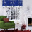 Christmas Snowflake Valance Blue Sparkle 54x18 in 7
