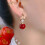Women's Bow-Shaped Sparkly Huggie Dangle Earrings 3