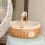 Wicker Picnic Basket Woven Rattan with Removable Cloth 1 2