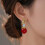 Women's Bow-Shaped Sparkly Huggie Dangle Earrings 5