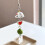 Transparent keychain with wind chime pendant, kawaii style 5