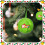 Limegroene kerstversiering van imitatiebont, 6 cm 6