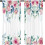 Pink Floral Kitchen Curtains Rod Pocket Abstract Peony 3