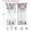 Pink Floral Kitchen Curtains Rod Pocket Abstract Peony 6