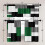 Green geometric kitchen curtains set black grey white 36 4
