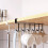 Shelf Cup Holder Cup Hook, Under Cabinet Storage Rack Space Saving Coffee Cup Holder 6