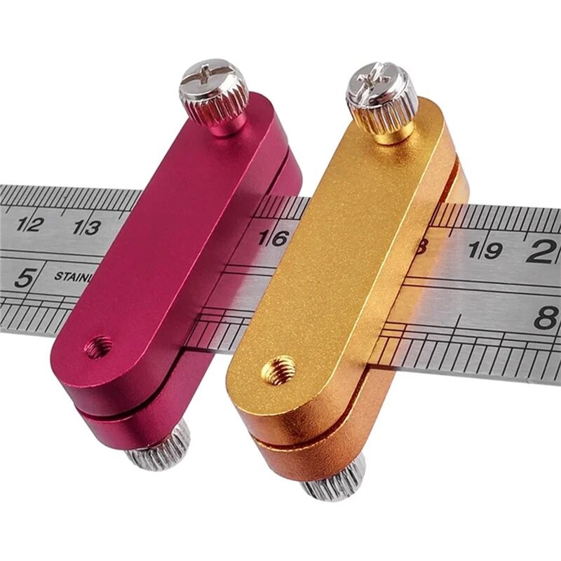Carpentry Tools Ruler Steel Ruler Positioning Block Adjustable Thickness Ruler Stop Fence ...