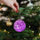 Round Disco Ball Ornament Purple Mirror Pendant 6