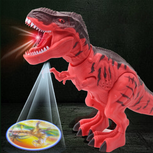 Red Walking Dinosaur Robot Toy with Roaring Sound, LED 1