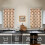 Plaid Pumpkin Tier Curtains Autumn Maple Design 2 Pack 2