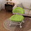 Plastic Backrest Swivel Stool with Wheels 50x35x32cm 4