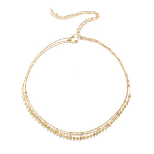 Waist Chain Adjustable Sequin Solid Color Three-Layer 1