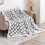 Sherpa Fleece Throw Blanket Checkered Pattern Grey 50x60 2