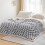 Sherpa Fleece Throw Blanket Checkered Pattern Grey 50x60 6